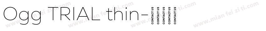 Ogg TRIAL thin字体转换